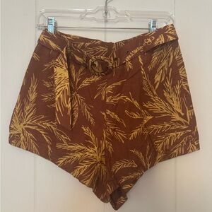 Charlie Holiday Belted Tropical Shorts